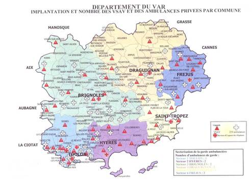 Carte du D?partement / SMUR / PDS